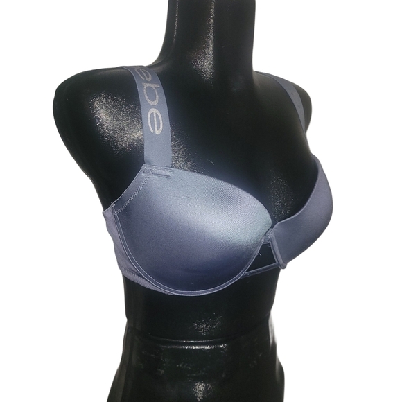 Bebe Bluish Grey Padded Underwire Bra Sz.38D - Picture 2 of 4